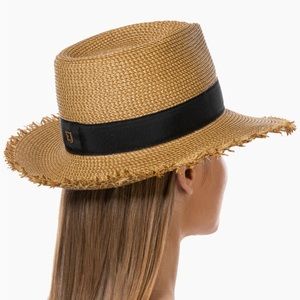 FRENCH FRINGE FEDORA HAT by Eric Javits